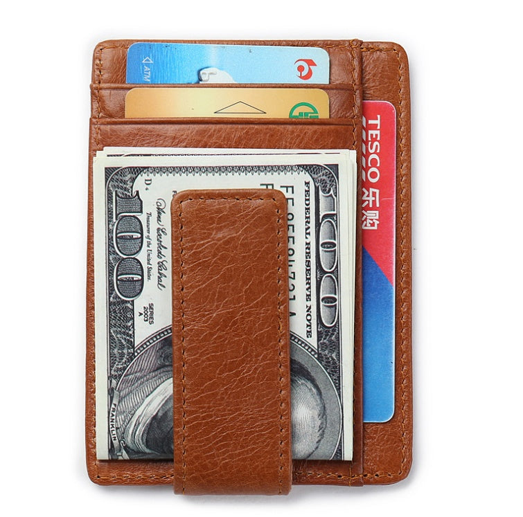 men's thin leather money clip wallet, view 8 - MRSLM