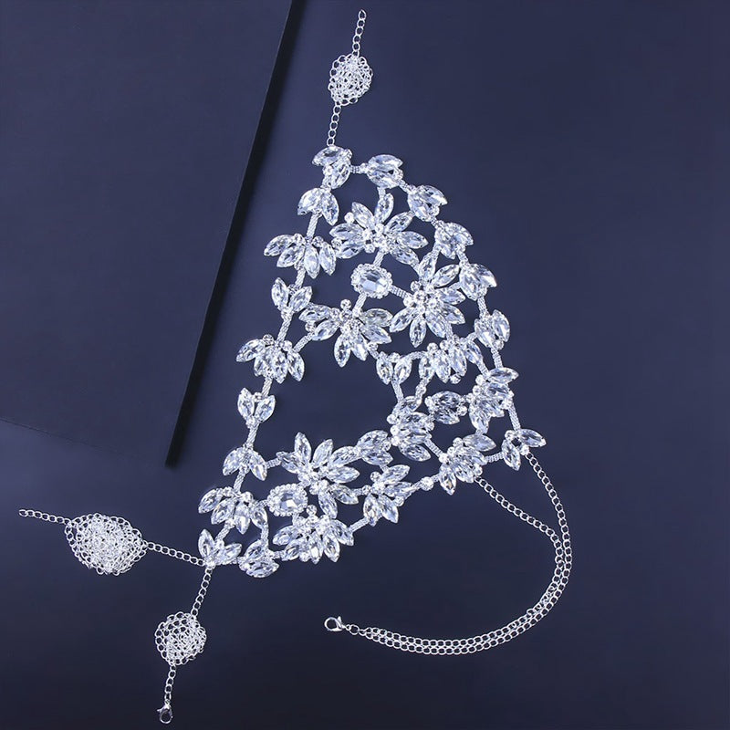silver rhinestone party mask, view 2 - MRSLM