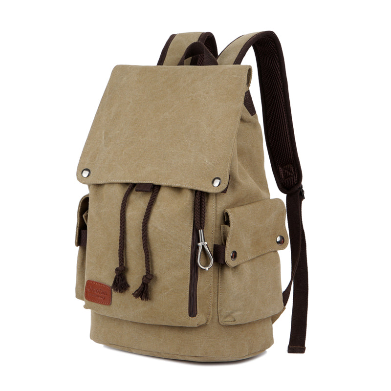 Retro men's casual canvas backpack, view 7 - MRSLM