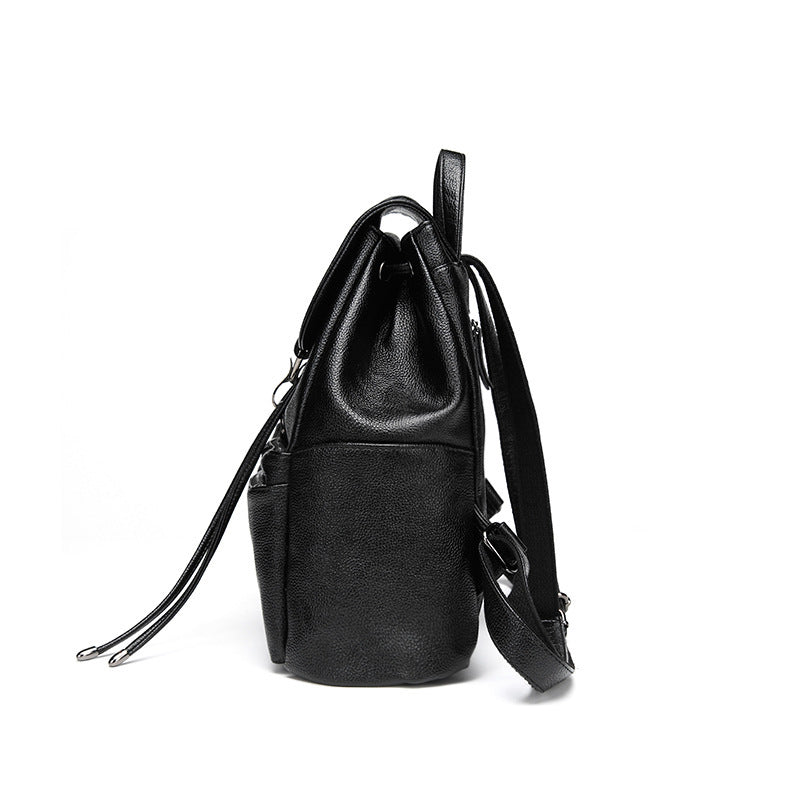 ladies PU leather backpack, view 3 - MRSLM
