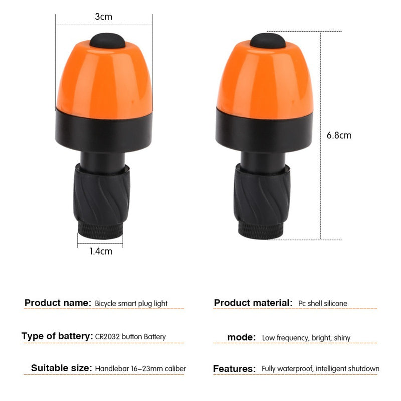 bicycle handlebar end light, view 4 - MRSLM