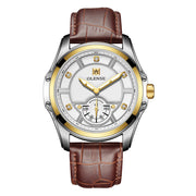 men's business quartz watch sapphire leather, view 2 - MRSLM