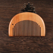 portable wooden hair and beard comb, view 3 - MRSLM