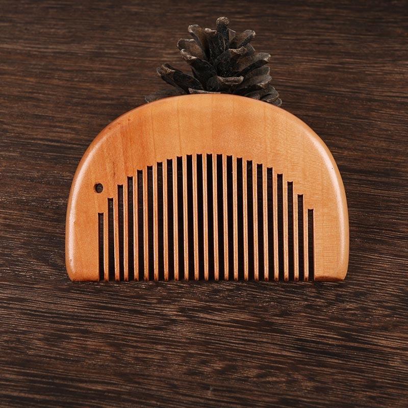portable wooden hair and beard comb, view 3 - MRSLM