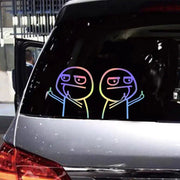 reflective middle finger car sticker, view 7 - MRSLM