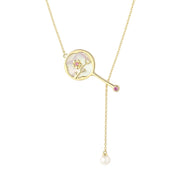 s925 silver plum blossom necklace, view 6 - MRSLM