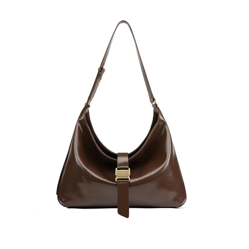 Large leather tote bag for women, view 4 - MRSLM