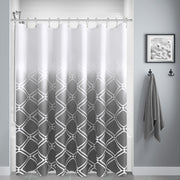 Geometric gradient waterproof shower curtain, view 3 - MRSLM