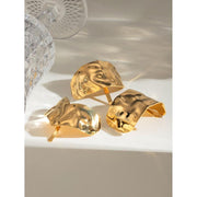 gold plated hammered hairpin, view 7 - MRSLM