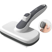 self-cleaning pet grooming brush, view 3 - MRSLM