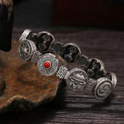 men's vintage silver bracelet, view 2 - MRSLM