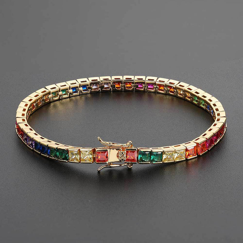 4mm zircon tennis chain bracelet, view 5 - MRSLM
