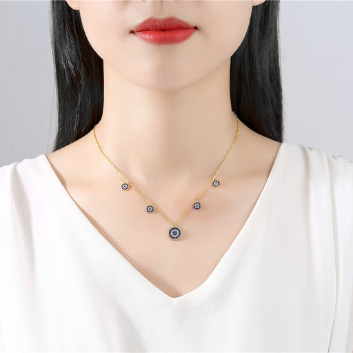silver demon eye necklace - MRSLM