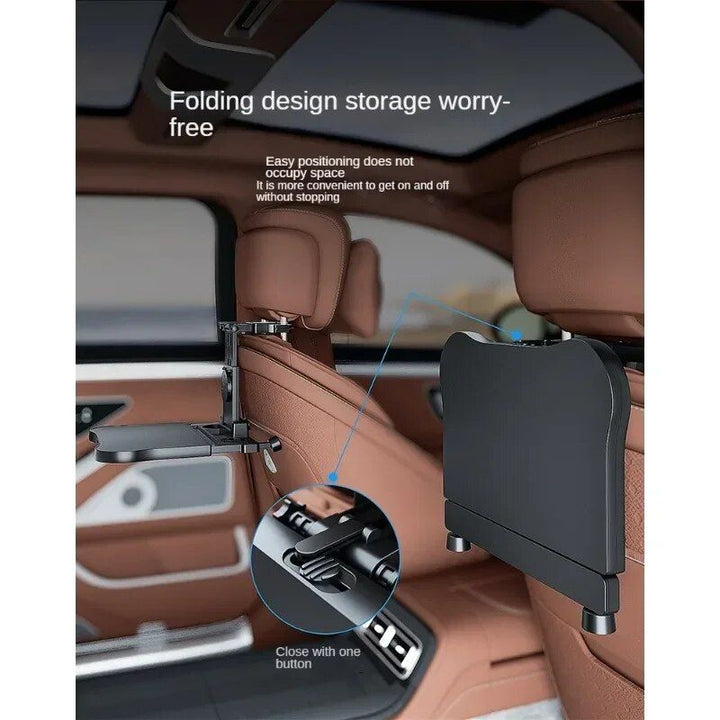 360° Rotating Car Dining & Computer Tray with Beverage Holder