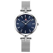 ladies rhinestone mesh strap quartz watch, view 2 - MRSLM