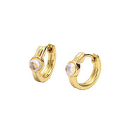 round silver earrings, view 3 - MRSLM