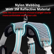 reflective cat harness and leash set, view 4 - MRSLM