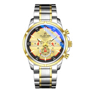 men's multifunction sports watch steel strap, view 2 - MRSLM