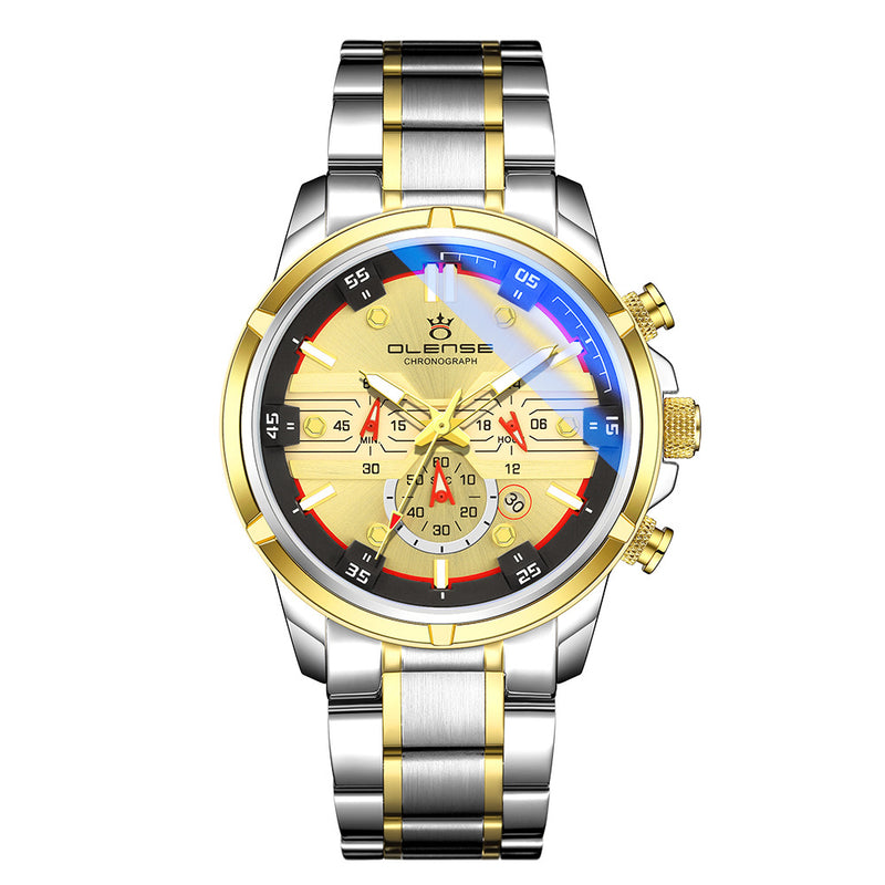men's multifunction sports watch steel strap, view 2 - MRSLM