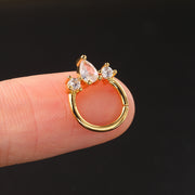 women's zircon pierced earrings, view 2 - MRSLM