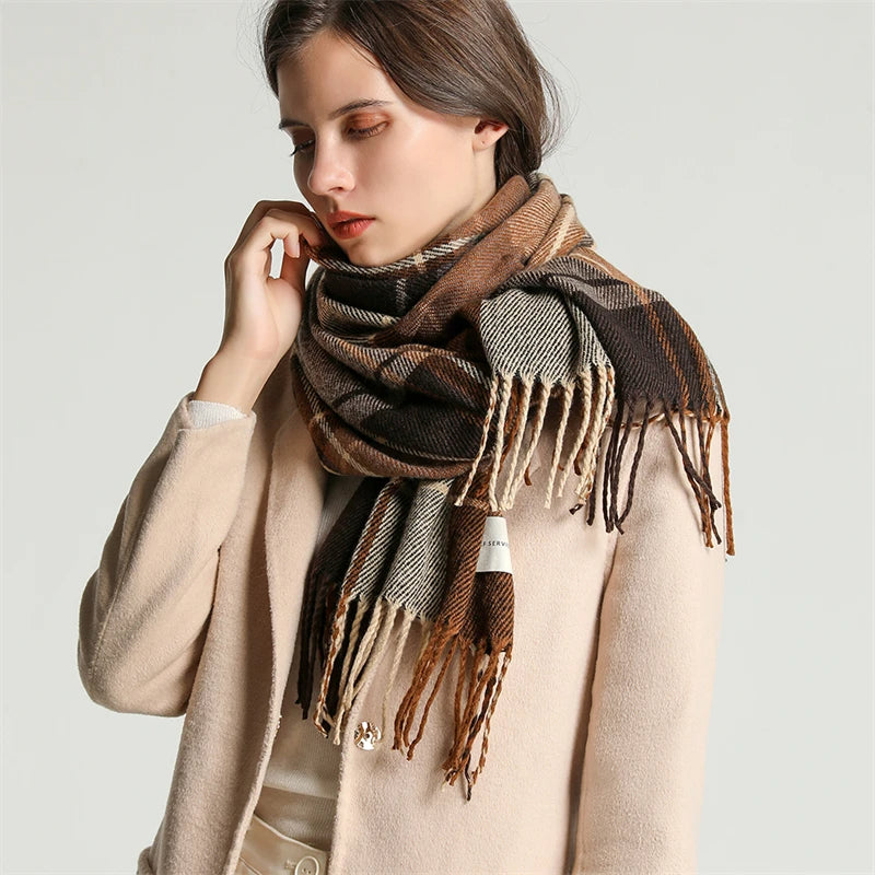 cashmere-feel pashmina shawl wrap, view 7 - MRSLM