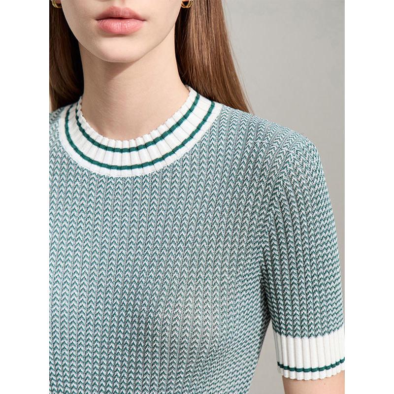 jacquard knit top, view 5 - MRSLM