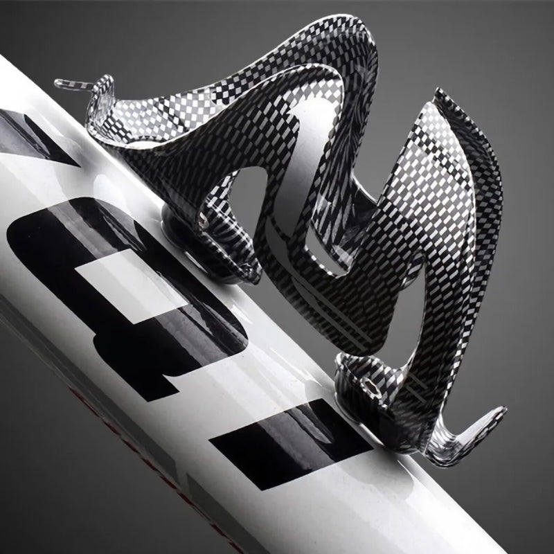 Carbon fiber bicycle water bottle cage, view 3 - MRSLM