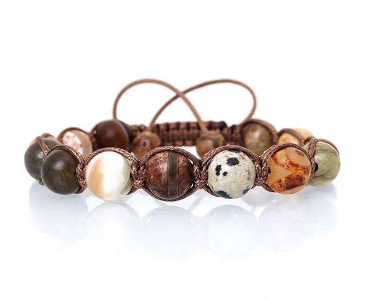 natural onyx contrast bead bracelet, view 2 - MRSLM