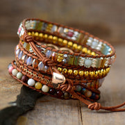 hand-woven leather wrap bracelet - MRSLM