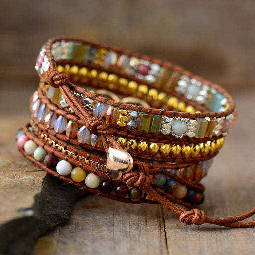 hand-woven leather wrap bracelet - MRSLM