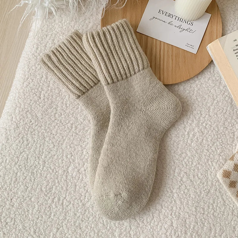 Women's winter thick wool low tube socks, view 5 - MRSLM