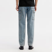 men's retro washed cargo jeans, view 8 - MRSLM