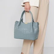 crocodile pattern leather handbag - MRSLM