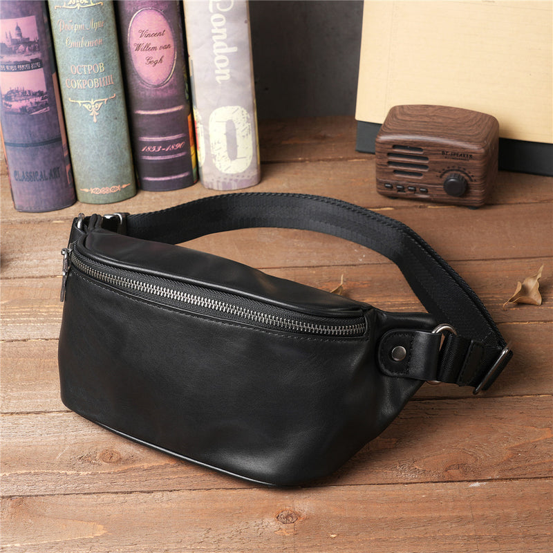 cowhide crossbody chest bag, view 4 - MRSLM