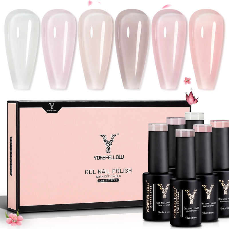 sheer pastel gel nail polish kit, view 2 - MRSLM