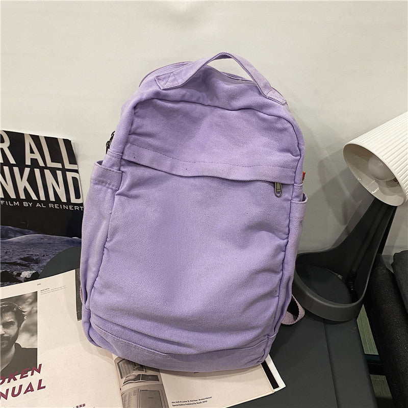 washed canvas backpack, view 4 - MRSLM