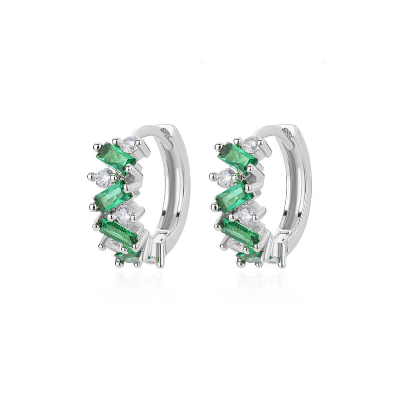 blue zircon hoop earrings, view 4 - MRSLM