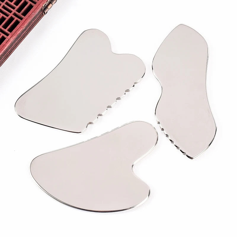 stainless steel facial roller and gua sha set, view 10 - MRSLM