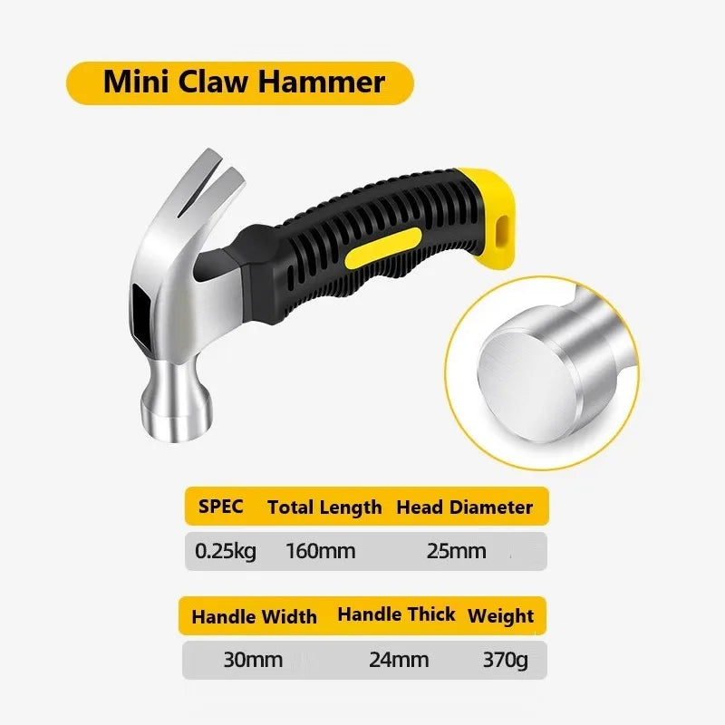multifunctional mini claw hammer 6.3 inch, view 6 - MRSLM