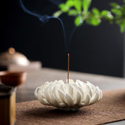 chrysanthemum ceramic incense burner, view 8 - MRSLM