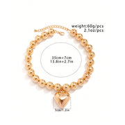 acrylic heart pendant choker necklace, view 9 - MRSLM