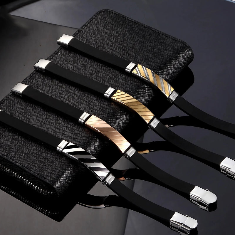 geometric stripe cuff bracelet, view 5 - MRSLM