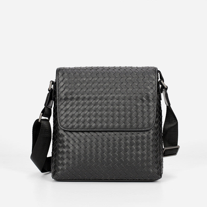 Woven men's casual shoulder bag, view 2 - MRSLM