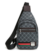 contrast color PU crossbody chest bag, view 2 - MRSLM