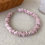 silky satin pleated headband, view 5 - MRSLM