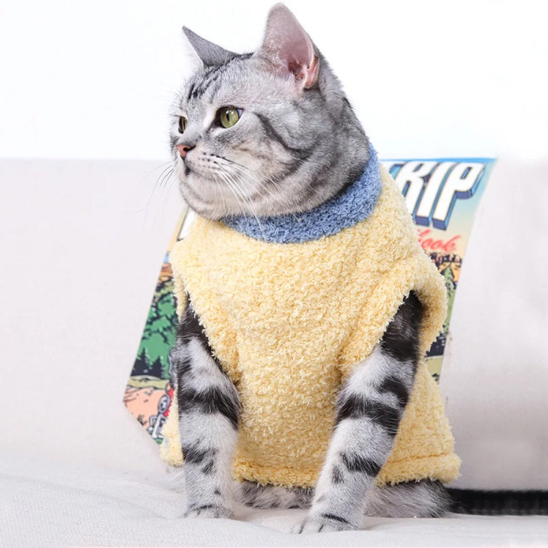 fleece cat and puppy sweater coat, view 6 - MRSLM