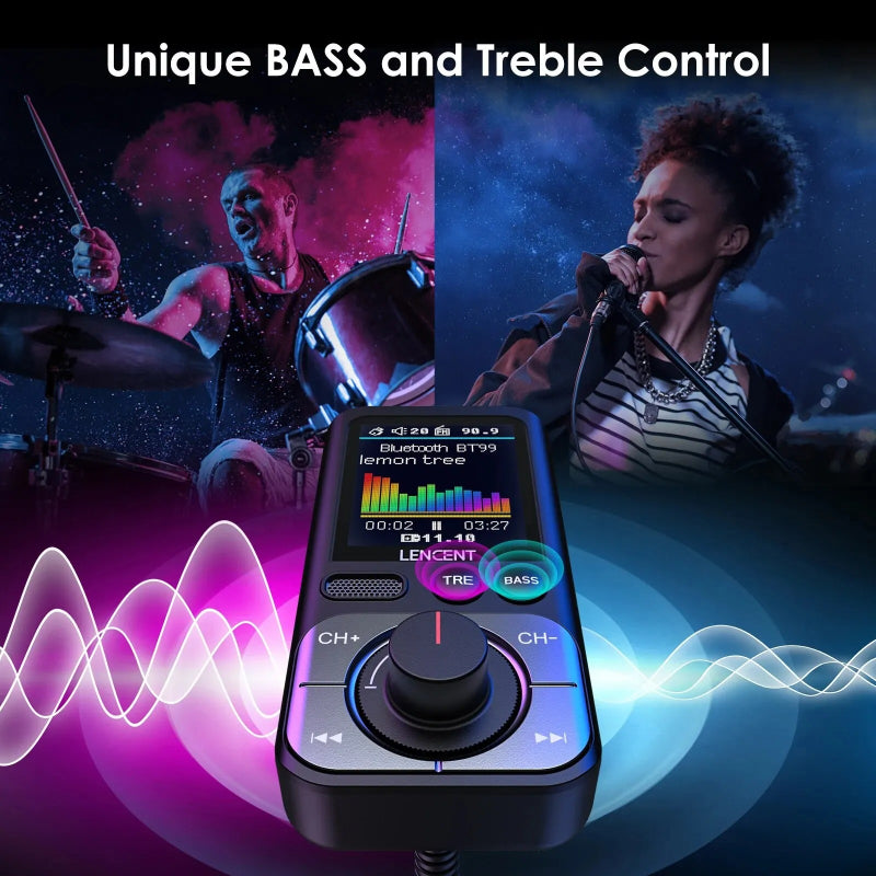 Bluetooth 5.0 FM transmitter with dual USB, view 6 - MRSLM