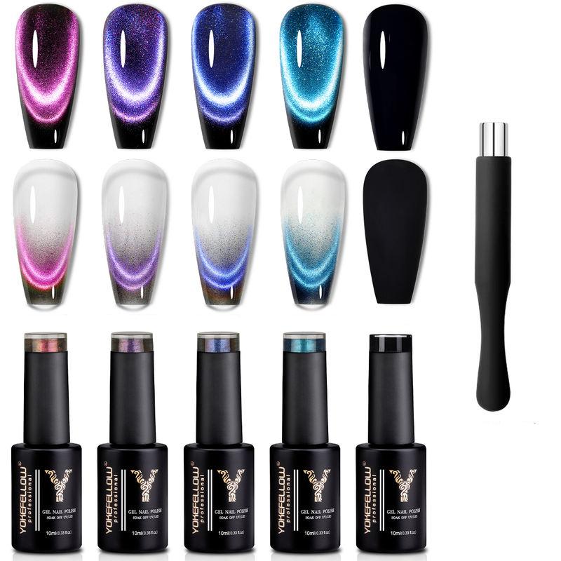 dream cat magnetic gel nail polish set, view 2 - MRSLM