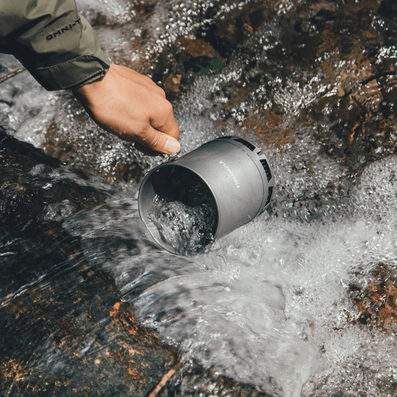 600ml ultralight camping pot with heat exchanger, view 4 - MRSLM