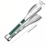 non-slip stainless steel food tongs, view 4 - MRSLM